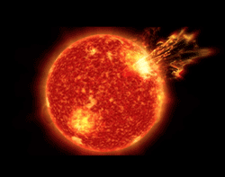 sun with solar flare